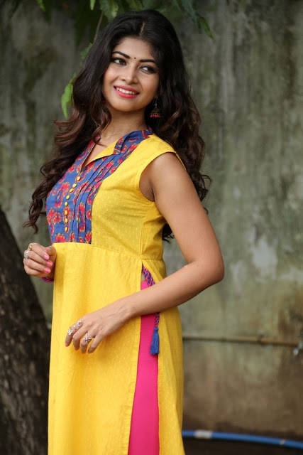 Telugu Actress Srijitaa Ghosh Stills In Yellow Dress 7